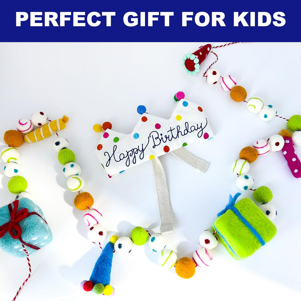 Meygajoe Confetti Dots Birthday Crown designed for both kids and adults for birthday moments