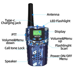 Mfcir Walkie Talkie offers VOX hands-free operation for easy chat