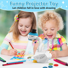 MFEESYOB projection on paper supports easy tracing during play.