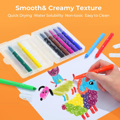 M&G Tempera Paint Sticks are washable for quick cleanup after activities.
