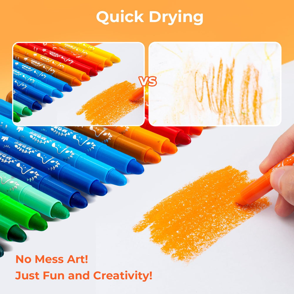 M&G Tempera Paint Sticks on glass add smooth, vibrant accents to crafts.