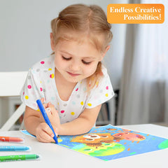 M&G 12 Colors Tempera Paint Sticks are non-toxic, supporting safe creativity.