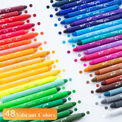 M&G tempera paint sticks twist-action barrel designed for easy grip.