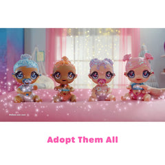MGA Glitter Babyz Lila Wildboom diaper and outfits—reusable accessories for pretend care