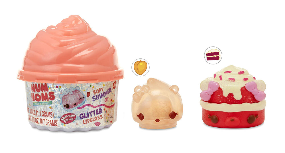 MGA Num Noms Nom features body shimmer for sparkle during pretend beauty play.