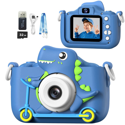 Mgaolo kids camera blue front lens view for playful photography
