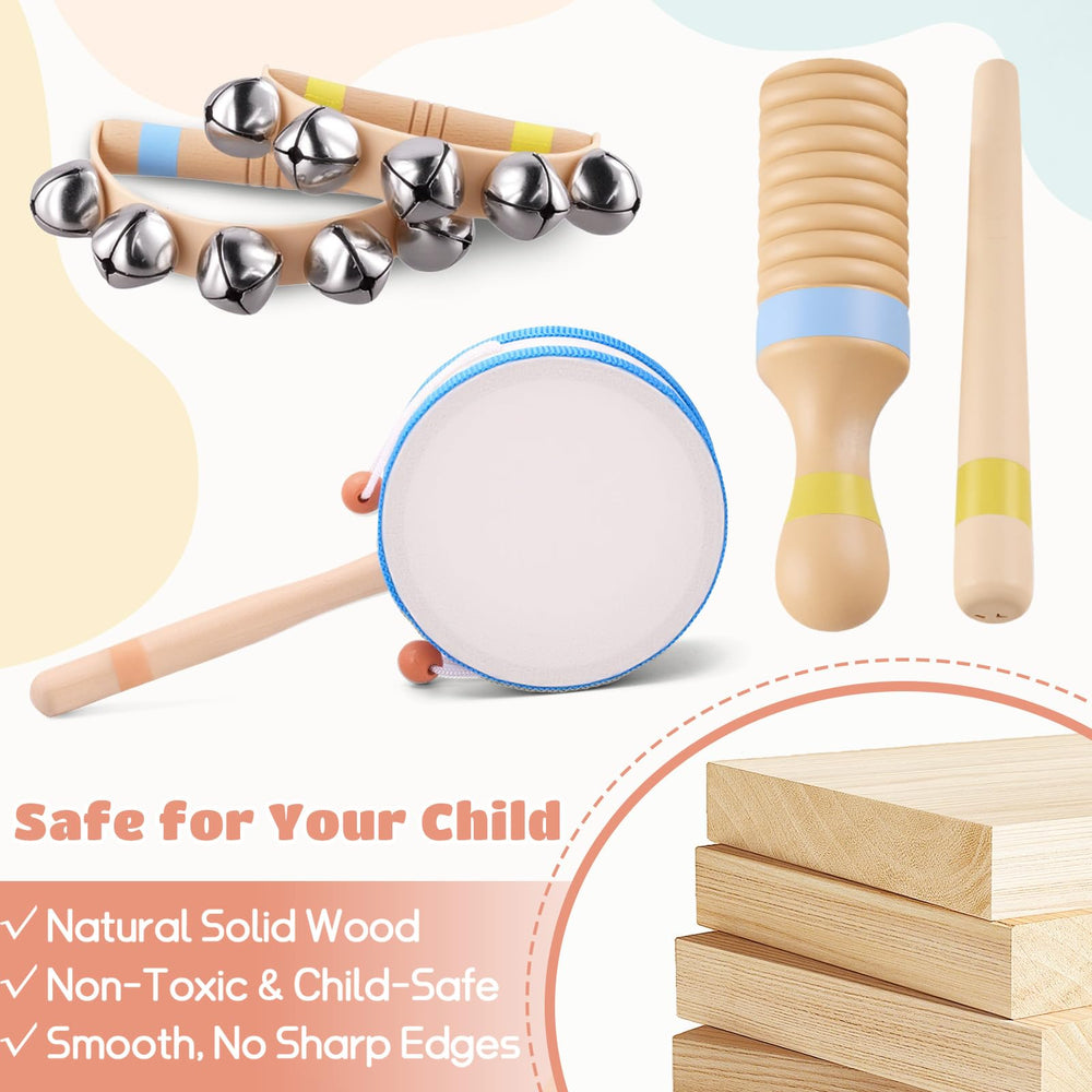 MGparty toddler clarinet invites auditory discovery with a sturdy wooden body.