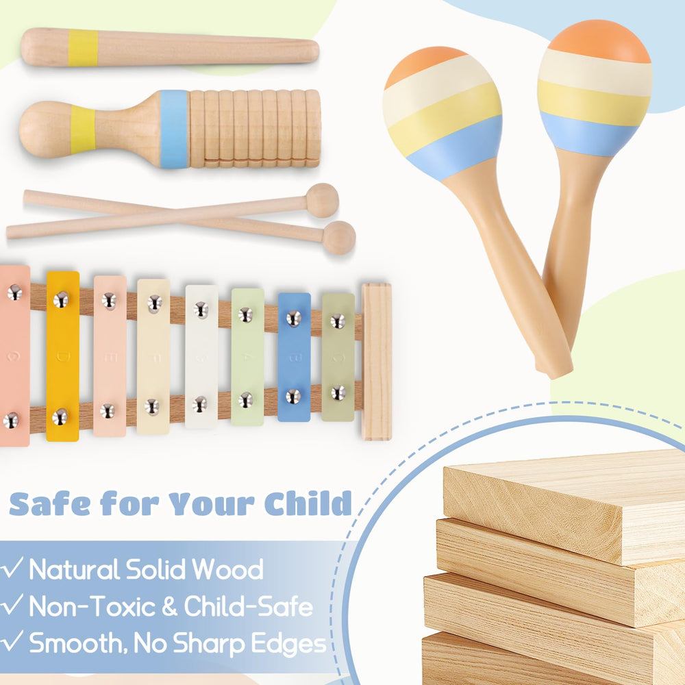 MGparty wooden clarinet toy invites curious exploration and pretend play.
