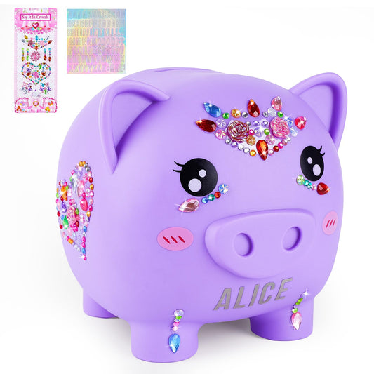 MHJY unbreakable resin piggy bank for kids—durable savings companion.