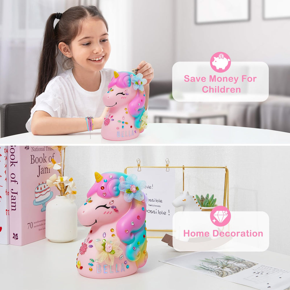 Cute unicorn decor doubles as a room accent.