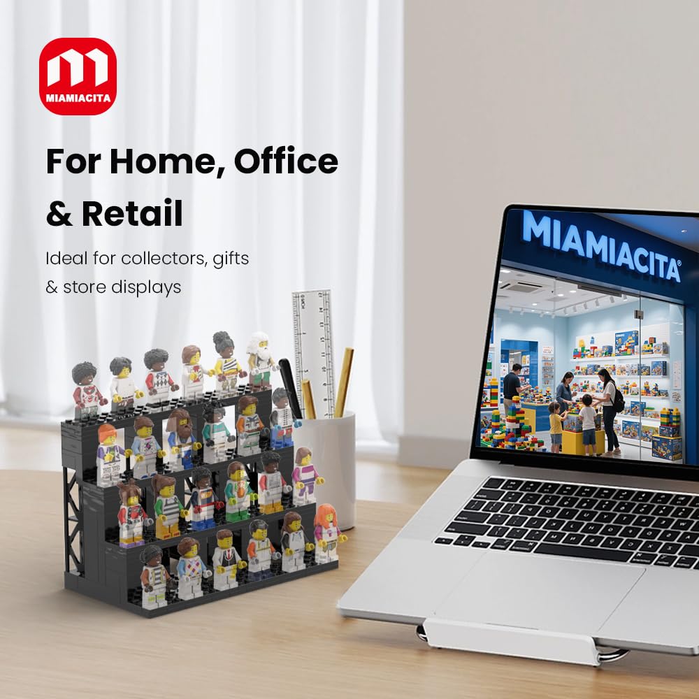 MIAMIACITA display case stability keeps figures upright and secure.