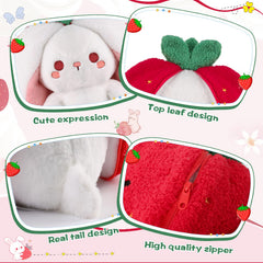 MIAODAM Strawberry Bunny Plush adds charming nursery decor and gentle texture