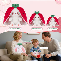 MIAODAM Strawberry Bunny Plush delivers cozy snuggles for bedtime and travel