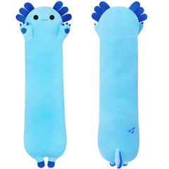 MIAOHAHA plush axolotl pillow 110cm blue, perfect for hugging and full-body support.