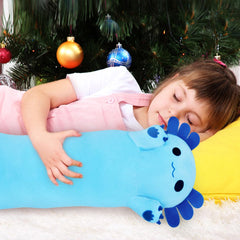 MIAOHAHA axolotl pillow 70cm blue, versatile hug and lounge partner.
