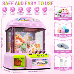 Kids playing the MIAOKE claw machine for family fun at home