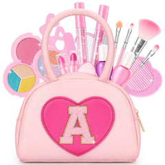 Mibasies kids makeup kit heart purse for imaginative play and easy cleanup.