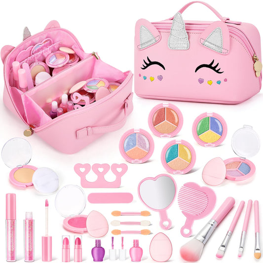 Mibasies unicorn makeup bag for on-the-go play and organized storage.
