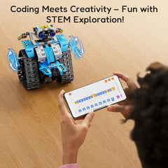 Mibido remote-control robot image emphasizing intuitive play and movement testing