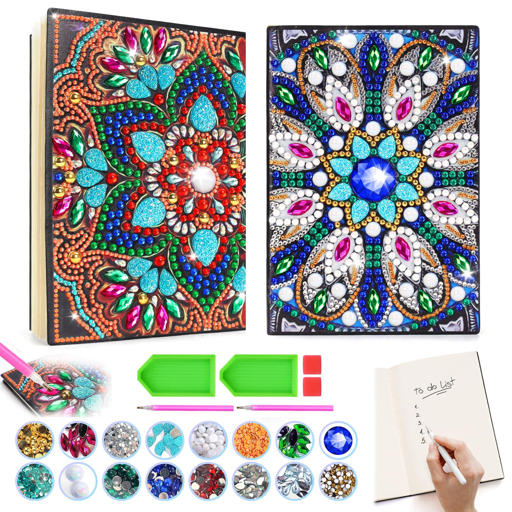 Micaracy craft kits with two diamond art notebooks for kids boost creativity.