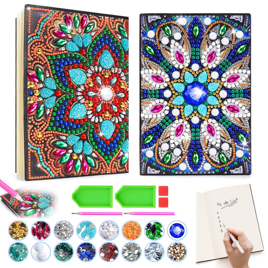 Micaracy craft kits with two diamond art notebooks for kids boost creativity.