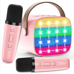 MicQutr karaoke machine set front shows portable fun for kids' parties.