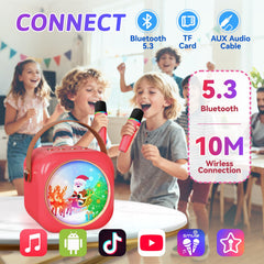 MicQutr Mini Karaoke offers AUX-in for versatile device connections during gatherings.