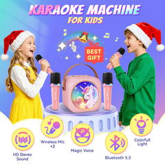 MicQutr two microphones wireless setup enables shared singing fun.