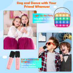 MicQutr wireless microphones duo enables duet singing and easy sharing.