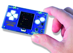 Micro Arcade Pacman Multi side view highlighting compact travel buddy for quick sessions.