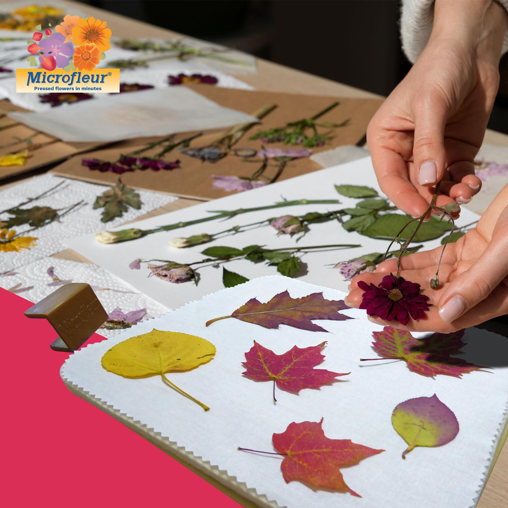 Microfleur Max Art dried flowers enhance journals and bridal decor