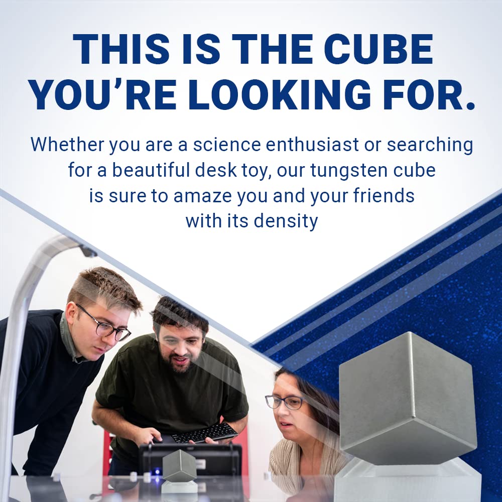 Midwest Tungsten Service tungsten cube 1-inch certificate included, supporting authenticity and conformance.
