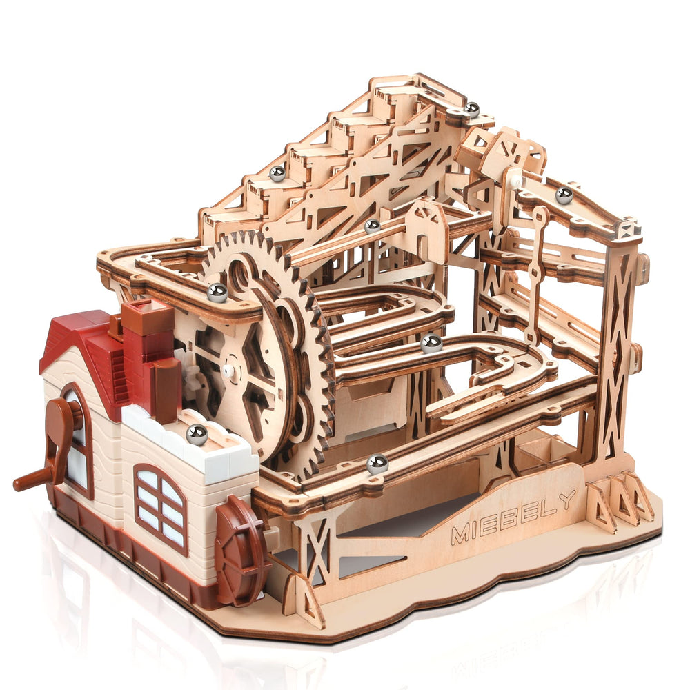 MIEBELY 3D puzzle kit with marble run, ready for creative display and play