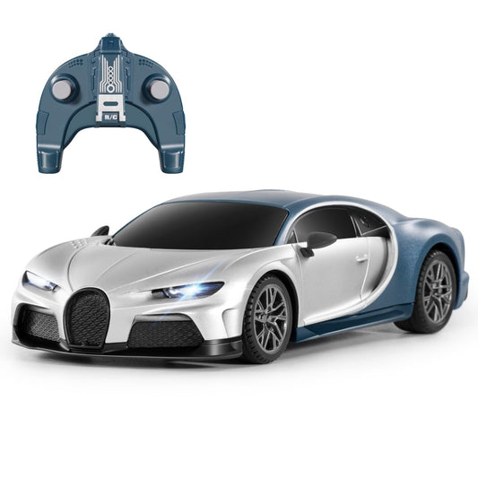 MIEBELY Bugatti Chiron RC car front view with licensed design and collector appeal.