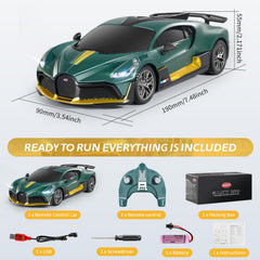 MIEBELY Bugatti Divo RC car headlights lit for night play