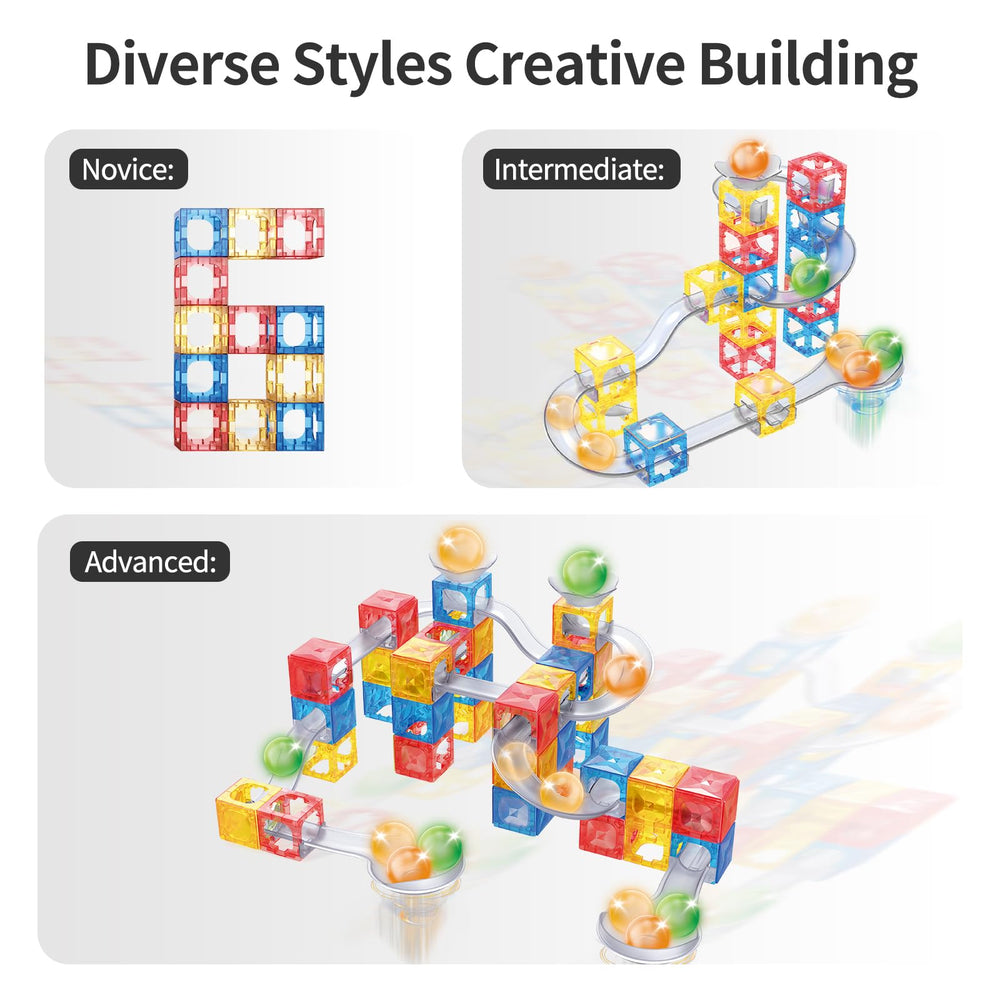 MIEBELY colorful magnetic tiles motivate screen-free learning for kids three and up
