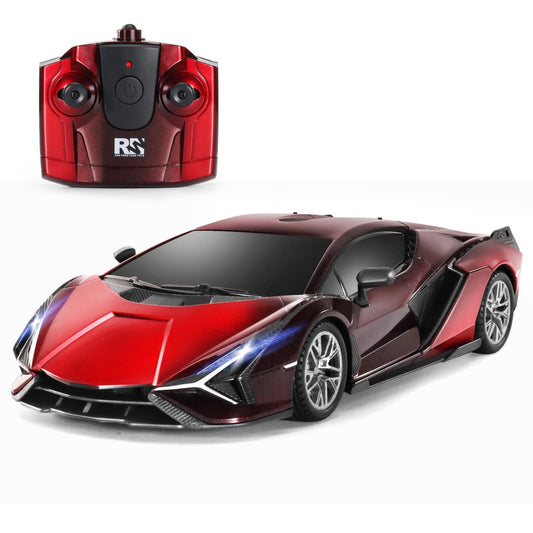 MIEBELY Lamboghini RC Car 1:24 scale exterior design highlights authentic detailing for collectors.