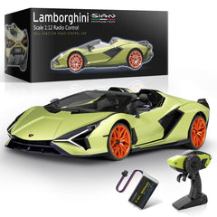 Gift-ready MIEBELY Lamborghini RC car packaging for birthdays.