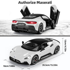 MIEBELY Maserati RC car rear view with LED accents.