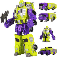 MIEBELY transforming cars with magnetic connectors for quick, creative play.