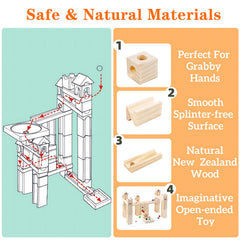 Kids develop spatial reasoning while building Migargle marble runs.