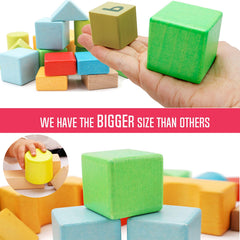 Colorful Migargle blocks for stacking and imaginative building adventures in preschool.