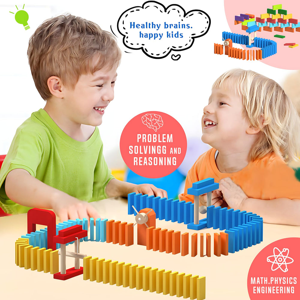 Migargle dominoes use Linden wood with non-toxic paint for durability.
