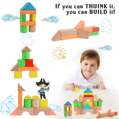 Safe design with rounded edges from Migargle wooden blocks promotes worry-free play.