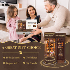 Miggley Book Nook Kit wooden puzzle pieces assembled for a charming collectible