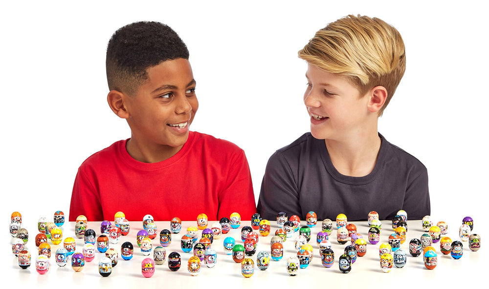 Mighty Beanz invite dramatic play: flip, roll, and race with friends.