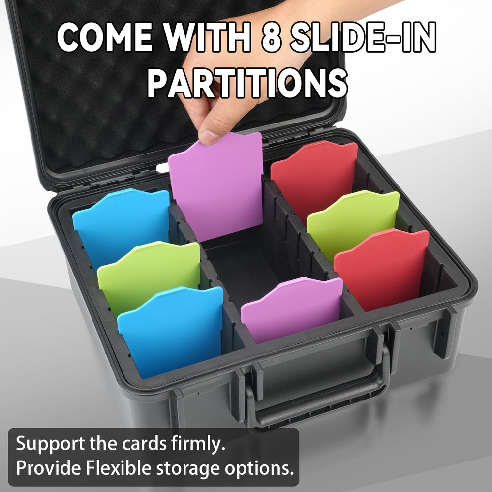 Migitec Toploader Storage Box durable shell resists impact and moisture.