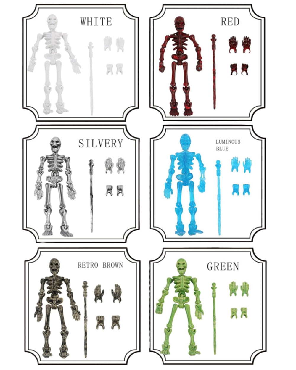 MIKILOWUHA T13 skeletons offer versatile colors and unique visual appeal for collectors.