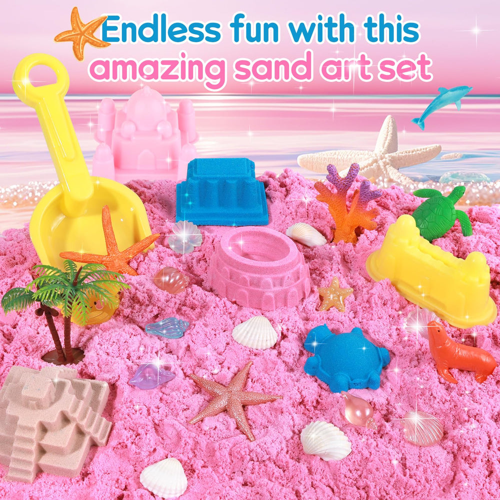 Five play tools support scooping and shaping.