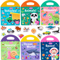 MIKNEKE jelly sticker book animal theme for toddlers promotes fine motor play